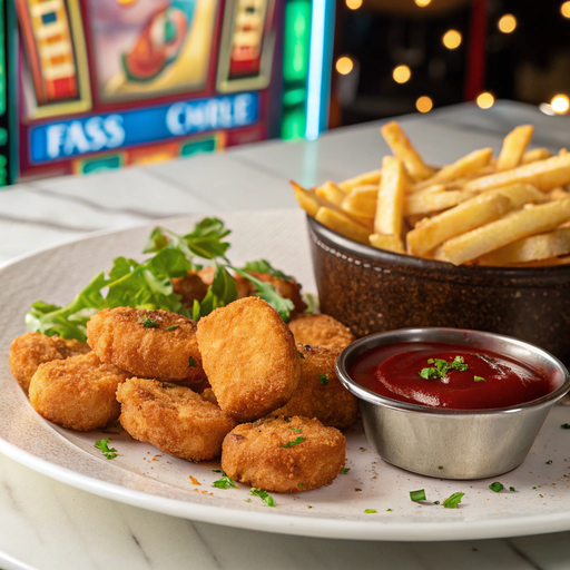 Chicken Nuggets with Chips Chicken Nuggets with Chips